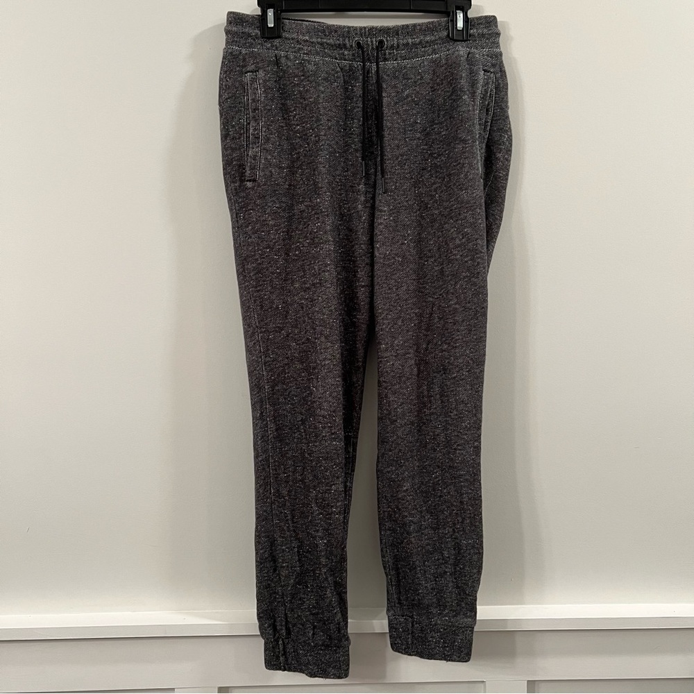Women’s Adidas dark gray cotton knit athletic jogger pants size M